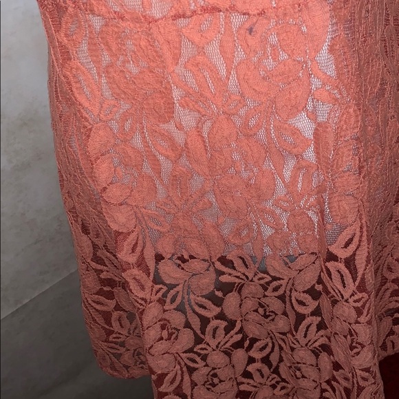 Free People Peach Lace Dress/Swimsuit Cover - Picture 6 of 12